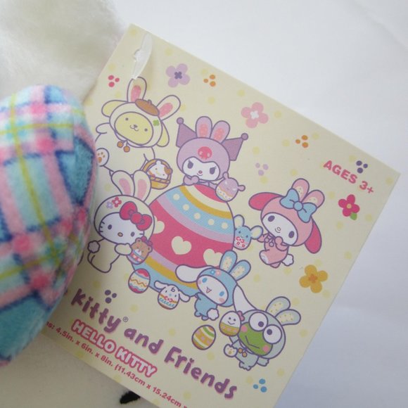 Hello Kitty Sanrio Flower Checkered Dress Plush Doll - Picture 4 of 4